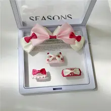 ペット用ヘアクリップ【犬種専用・バタフライリボンデザイン・マルチーズ・ヨークシャーテリア・シー・ズー・ビション・テディ用】