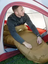 アウトドア用 コットン製 マミー型スリーピングバッグ【軽量・通年対応・キャンプ用】