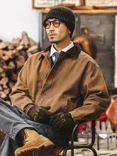 アメリカンレトロデザインの重厚な工装ジャケット【春秋用・ゆったりサイズ・カジュアル】