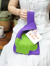 クリスマスギフトバッグ【グリーン・手提げ・お菓子用・小型】