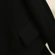洗練されたデザイン！スーツベストと異素材ドッキングドレス【秋用・女性用】（セットアップ対応）