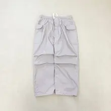 カーゴデッキパンツ【薄手・ウエストゴム・ボタン付きポケット】