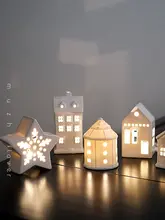 クリエイティブなクリスマス装飾オブジェ【雰囲気演出・照明付き・小さな家】