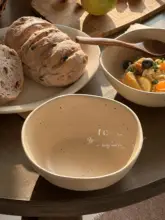 陶器ボウル 侘び寂び 変形 ぼかし 家庭用 朝食 デザート シンプル 着回し 食器