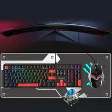 双飛燕 ゲーミングキーボードとマウスセット【青軸・有線接続・機械式】