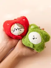 ぬいぐるみ キーホルダー バッグチャーム ねこ モコモコ キュート レディース インスタ映え 韓流 「dailylike」