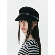 羊毛ウール製 レディース馬術帽子【春秋冬用・レトロデザイン・小さなつば】