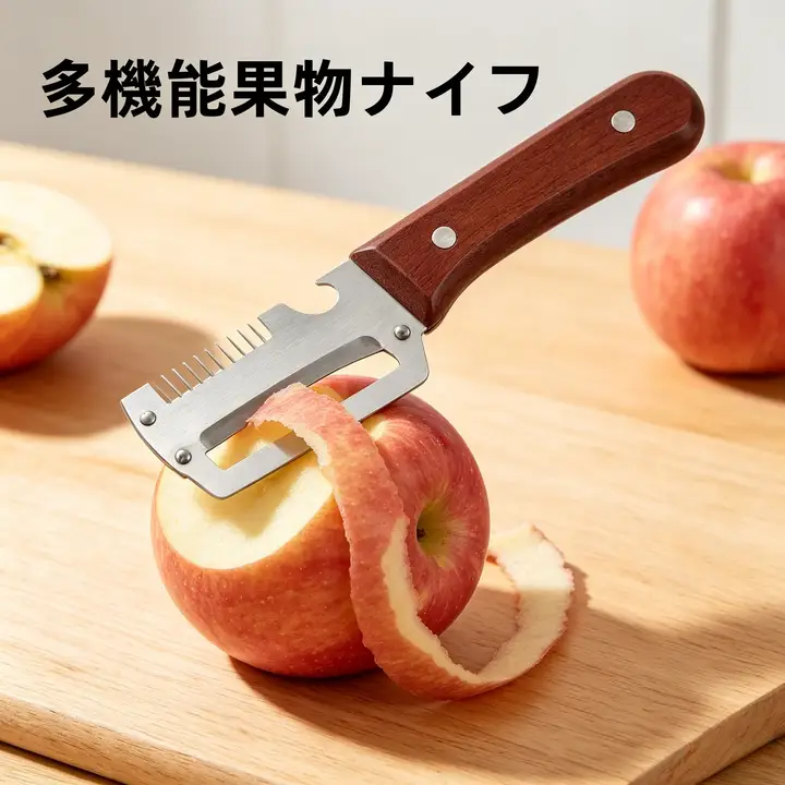 便利なキッチン用 包菜スライサー【二合一・ステンレス製・野菜・果物用】