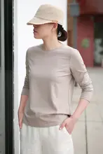 極上の柔らかさの長袖Tシャツ【コットン・フィット・ラウンドネック・シンプルデザイン】