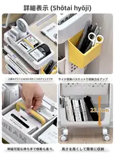 移動可能な穴あきボードのワゴン【学生用・デスクサイド・多段式収納】