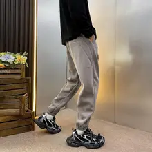 メンズ フィットハルンパンツ【秋冬用・ブラック・ルーズスタイル・束脚デザイン】