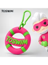 toswim バッグチャーム 防水 バッグデコ プール 水泳 水遊び 「TOSWIM」