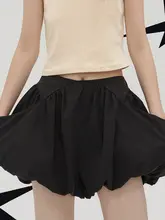 Oink oink オリジナルデザインのワイドレッグカジュアルパンツ【フラワーボトム・ランタンシルエット・ショートパンツ】