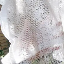 ダブルレースキッチン半カーテン【マジックテープ・穴あけ不要・クロースタイル】