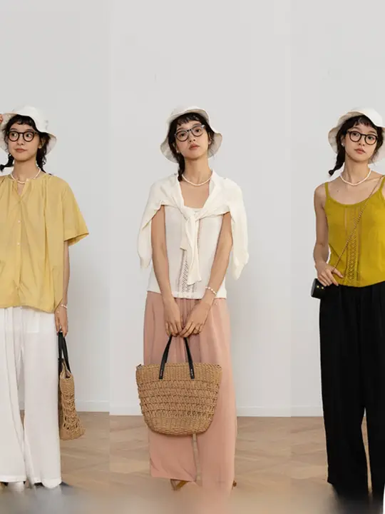 快適な履き心地の夏用涼感パンツ【三色・防シワ・天絲素材・ストレートデザイン】（セットアップ対応）