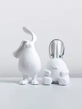 うさぎの置物 インテリア雑貨 長耳うさぎ かわいい 上品 おしゃれ リビング 子供部屋 モデルルーム デコレーション「Dnnni」