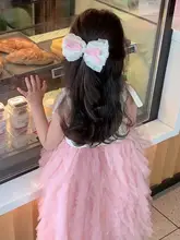 子供用ロリータヘアアクセサリー【可愛いプリンセスリボンヘアクリップ・お団子ヘア用・女の子向け】