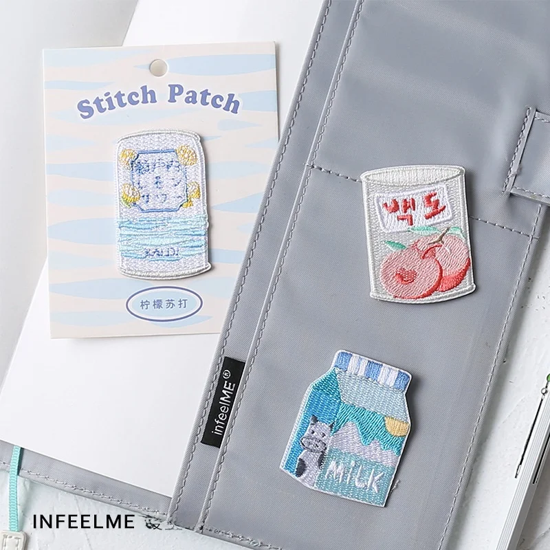 可愛い布貼り刺繍パッチ：DIY・ファッション・スマホケース用の粘着タイプデザイン