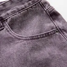 アメリカンストリートスタイルのワイドレッグデニムショートパンツ【復古風・水洗い・ゆったりデザイン】
