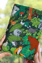 手帳カバー 布製 アニマル柄 かわいい 手帳ケース ギフト プレゼント 文房具