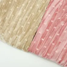 光沢のあるストレッチピンクハート彫刻横縞デザインの金糸ベルベット生地【ドレス・チャイナドレス用】