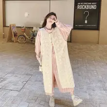 秋の少女スタイル！チェック柄シャツワンピースとニットカーディガンの重ね着（セットアップ対応）