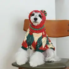 冬用 ペット用サンタ風ベロアフリースウェア【小型犬・保温・厚手】