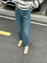 YANGLE レディース ストレートデニムパンツ【春季新作・9分丈・スリムフィット・カジュアル】