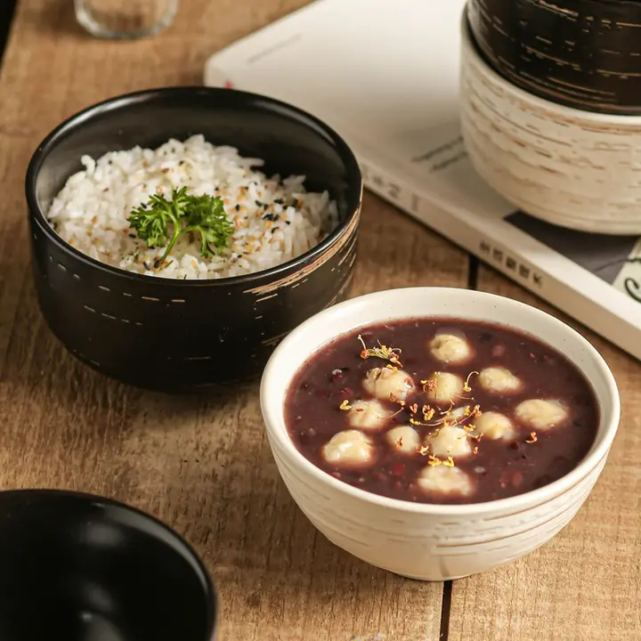 おしゃれなレトロデザインのご飯碗・ヨーグルト碗【家庭用・デザート・火鍋ソース用】