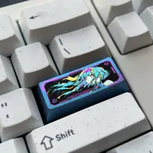 サイバーパンクスタイルのカラフルなアニメキーボードキーキャップ【チタン合金製・エンターテイメントデザイン】