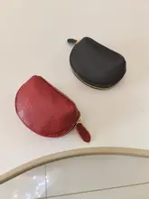 ファッション ミニコインポーチ【真皮製・ジッパー付き・シンプルデザイン・短財布】