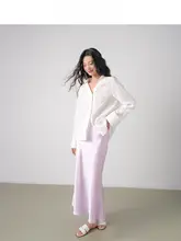 MovinGlow サテン仕上げのタイトシルエットスカート【優雅でエレガント・フィッシュテール・女性用】