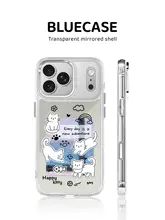 鏡面 スマホケース マグネット式 風景 動物柄 ペット ペア 上品 おしゃれ iPhone 17 Pro Max 16 Pro Max 15 Pro 14 13 対応