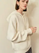 CHICJANE 高密度ウール混合ニットセーター【クルーネック・フード付き・軽やか】