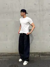 フィット感のあるリブ編み半袖Tシャツ【通勤用・ドライ機能・ラウンドネック・夏用】