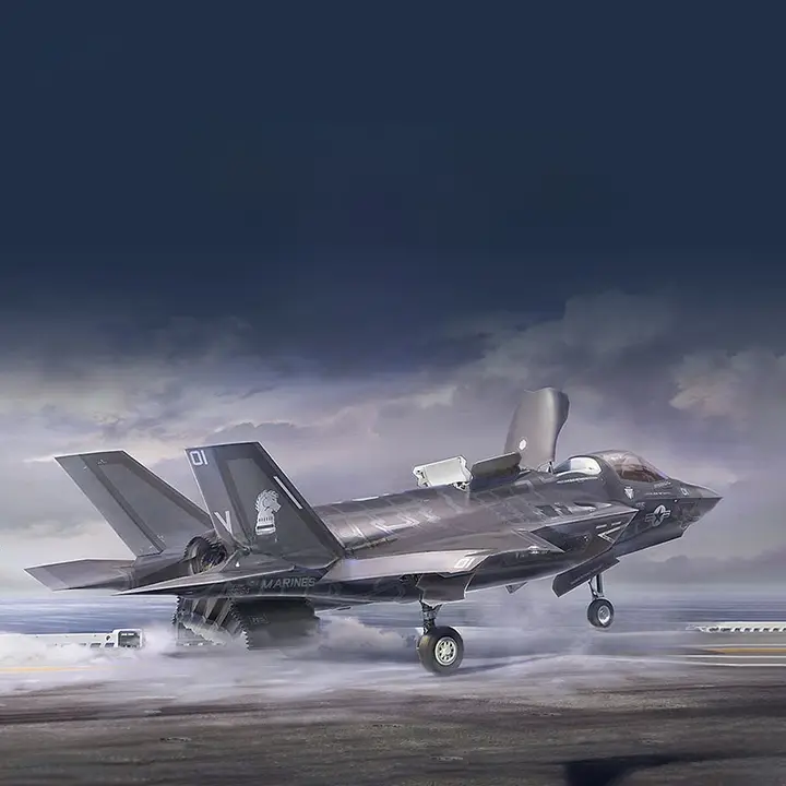 長谷川製 F35B閃電II 戦闘機模型【可動式尾部ノズル・組み立てキット】