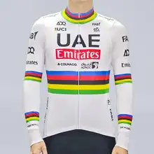 冬用サイクリングウェア【フリース素材・ロングスリーブ・バイカーズビブパンツ・カラフルデザイン】（セットアップ対応）