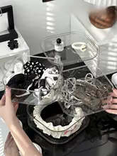 大容量 子供用ヘアゴム収納ボックス【デスク用・回転式・ヘアアクセサリー展示】