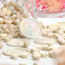 パール調の透明火漆ワックス粒【カラフル・封印用・半透明】