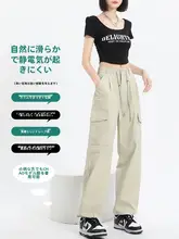 極上の柔らかさのアイスシルク速乾ワークパンツ【高腰・ワイドレッグ・アメリカンヴィンテージスタイル】