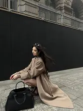 トレンチコート【ロング丈・秋春用・英国風・シンプルデザイン】