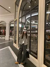 スイス美術館コレクション 緑色長袖ショートトレンチコートとAラインスカートセット【秋用】