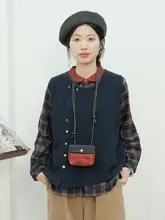 秋季向けのウールニットベスト【ゆったりしたデザイン・女性用】