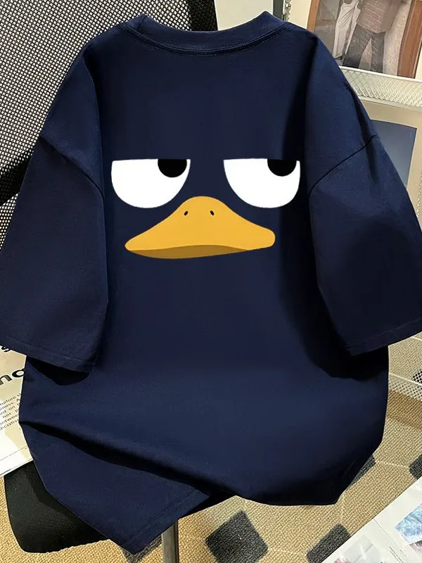 可愛い表情のコットン半袖Tシャツ：キャラクター印花と通気性の実証データ