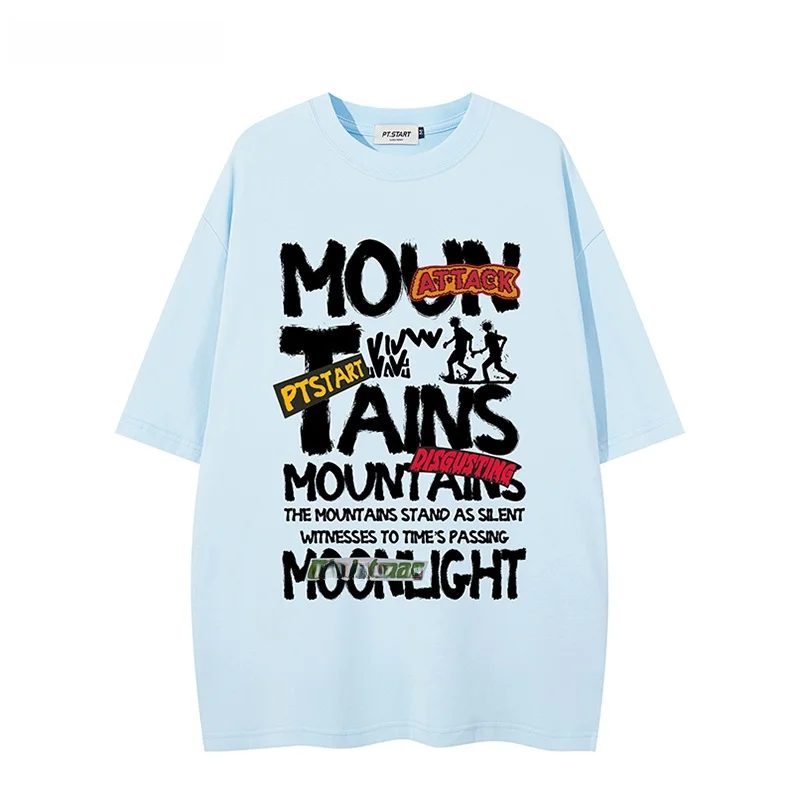 カジュアルデザインのラウンドネック半袖Tシャツ：ストリートスタイルメンズの基本コーデ