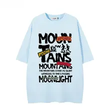 カジュアルデザインのラウンドネック半袖Tシャツ【ストリートスタイル・メンズ】