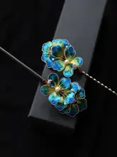 伝統工芸のフラワーヘアピン【手作り・中華スタイル・漢服用・振袖・花飾り】