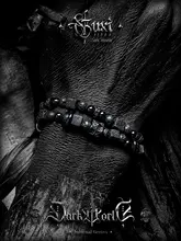 GUXI オリジナルデザイン 黒曜石ブレスレット【男性用・火山石ビーズ・レトロスタイル】