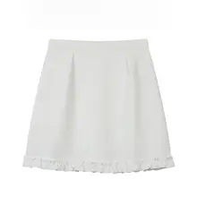 ウィメンズ 春季用 レトロデザインフリル付きAラインスカート【スタイリッシュ・タイトフィット】