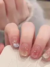 カラフルなレインボー猫眼ネイルチップ【ハンドメイド・輝くデザイン・美白効果】（セットアップ対応）